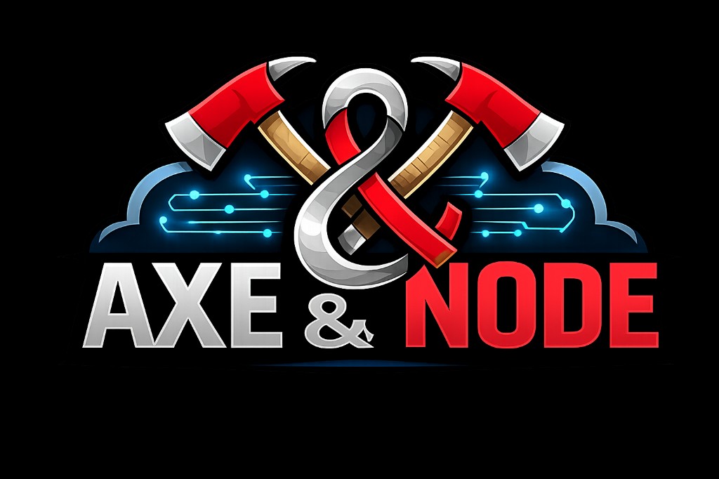 Axe & Node logo — crossed axes over a network node mark